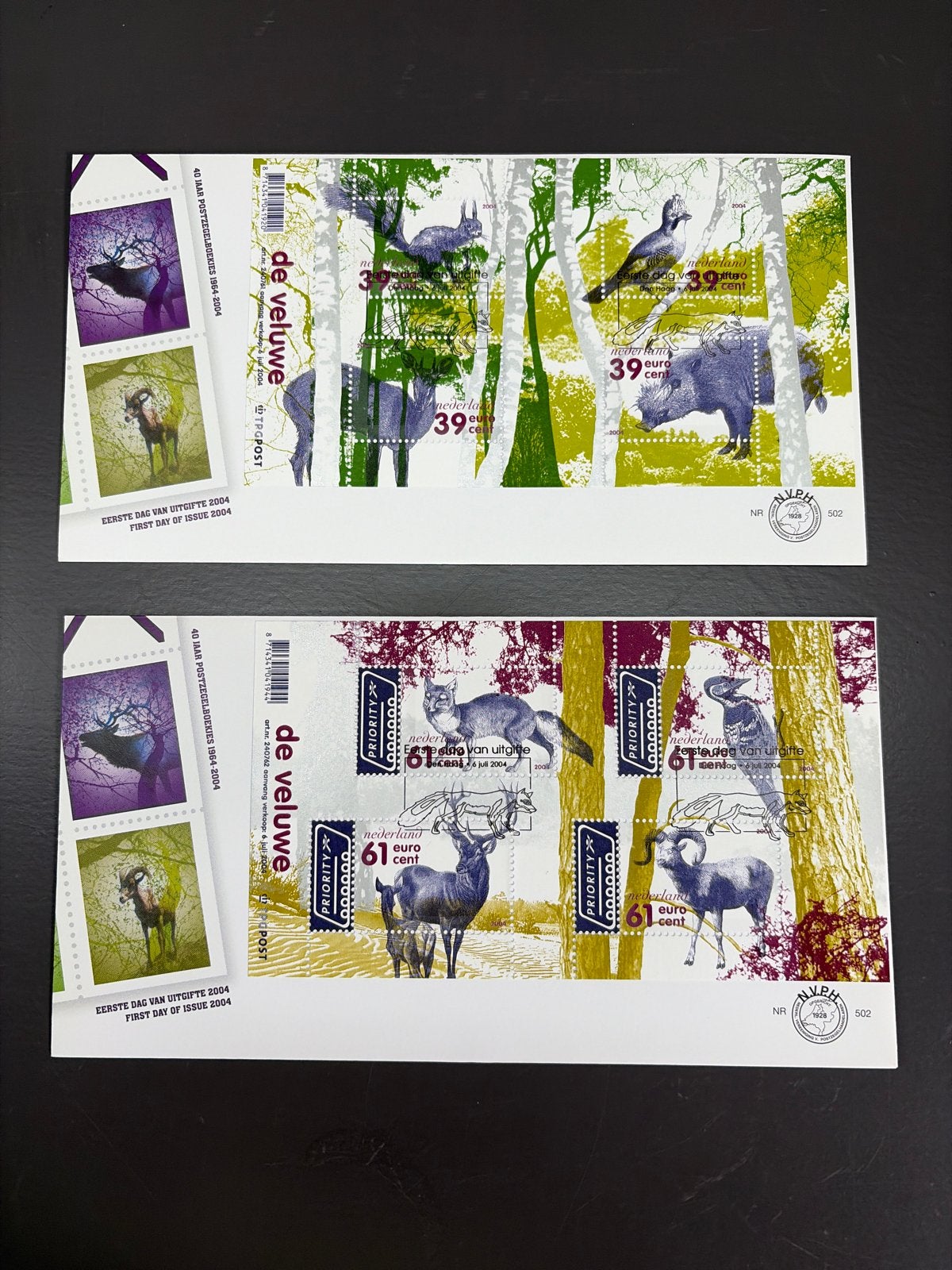 Postzegel eerste dag enveloppe De Veluwe 2004 -, Postzegels en Munten, Ophalen of Verzenden, Na 1940, Postfris