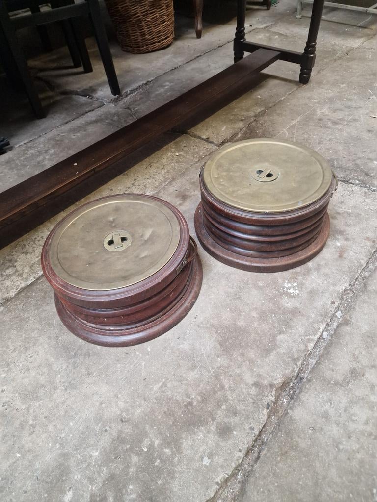 2x antieke voetenstoof, Huis en Inrichting, Ophalen, Zo goed als nieuw, Glas of Kopje