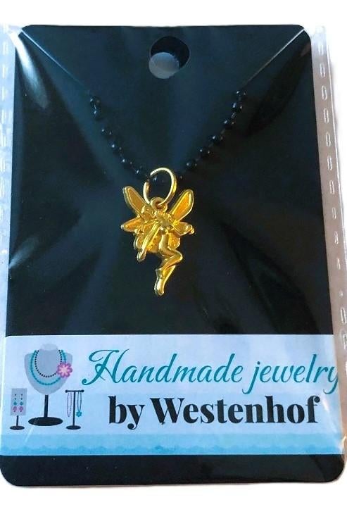 Hanger goud elfje stainless steel goldplated, Verzenden, Nieuw, Goud, Overige materialen