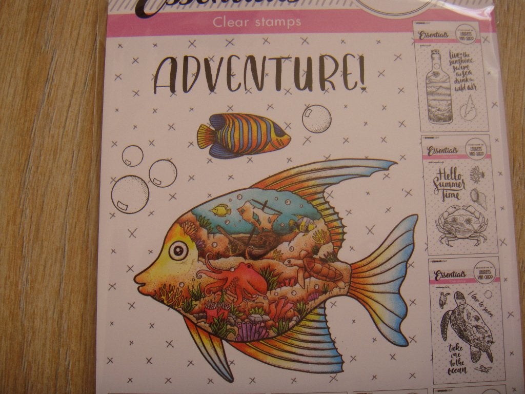 Studio Light Essentials Clear Stamp Adventure Fish NIEUW, Hobby en Vrije tijd, Stempelen, Ophalen of Verzenden, Nieuw, Clearstamp