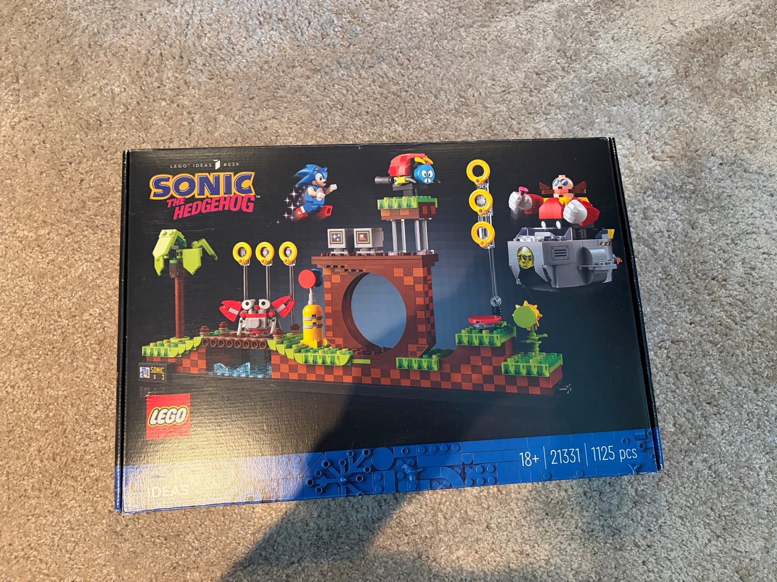 LEGO Ideas Sonic the Hedgehog - Green Hill Zone - 21331, Ophalen of Verzenden, Zo goed als nieuw