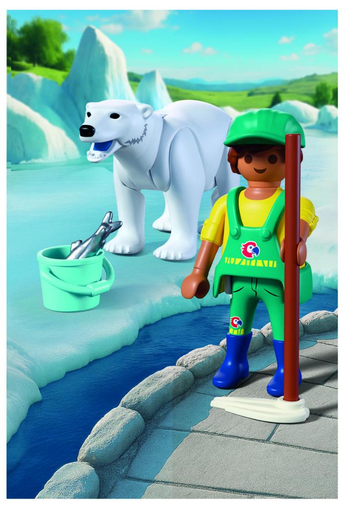 PLAYMOBIL 72090 Dierentuin; IJsbeer en dierenverzorger 9dlg, Ophalen of Verzenden, Nieuw, Complete set