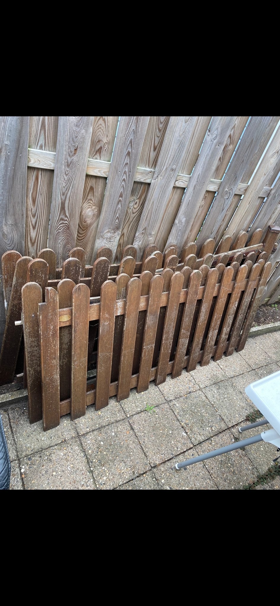 HardHouten tuinhekjes en palen - Gebruikt, Tuin en Terras, Ophalen, Gebruikt, Minder dan 3 meter, Minder dan 1 meter