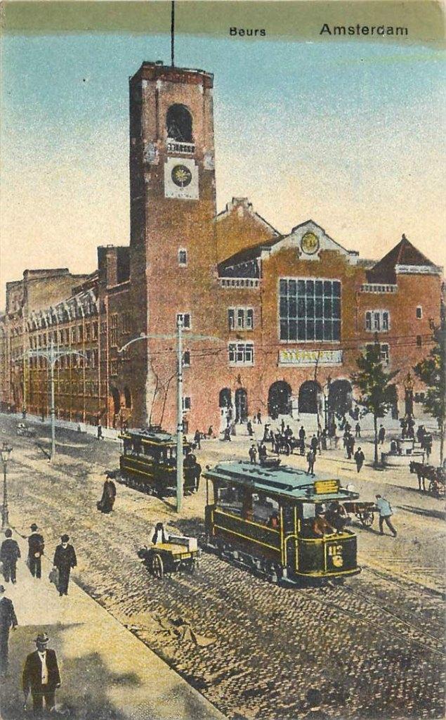 381-459-021 Amsterdam Beurs, Verzamelen, Ansichtkaarten | Nederland, Noord-Holland, Voor 1920, Verzenden