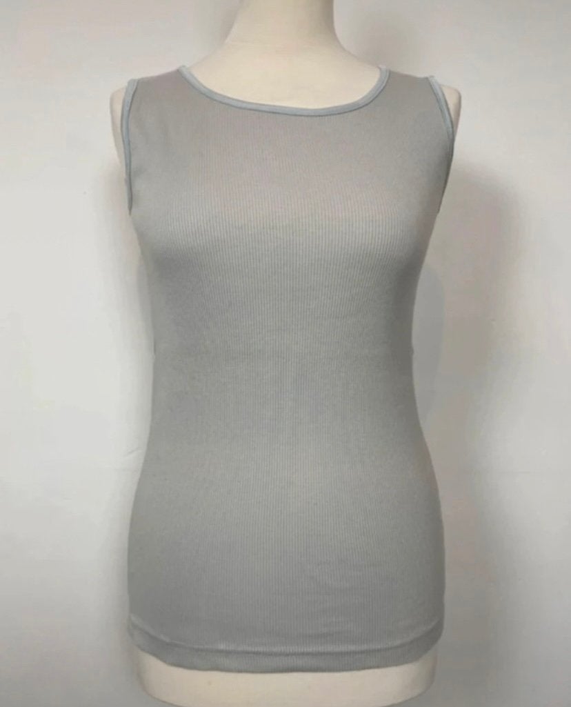 CHICAS top – lichtgrijs – ribstof – maat S – 100% katoen, Kleding | Dames, Verzenden, Zo goed als nieuw, Chicas, Grijs