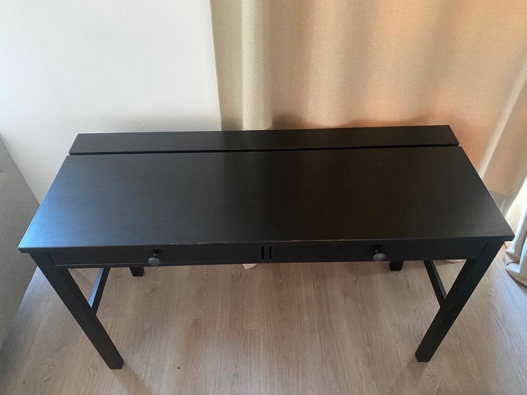 Bureau Hemnes IKEA zwart, Ophalen, Zwart, Gebruikt, 120 cm