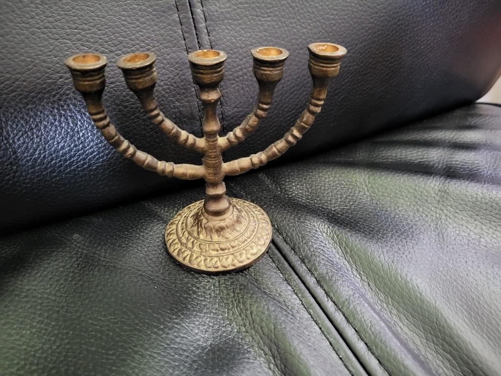 5 armige koperen kandelaar, Ophalen of Verzenden, Koper of Brons