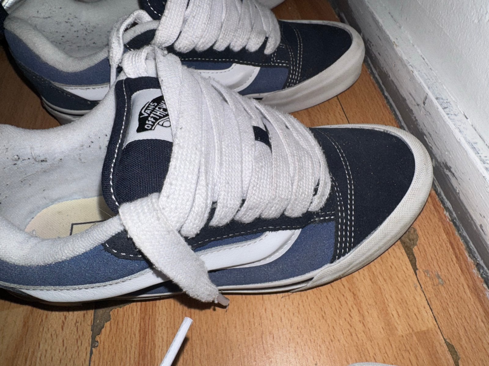 Vans Old Skool Sneakers - Blauw/Wit, Kleding | Dames, Ophalen of Verzenden, Gedragen, Blauw, Sneakers of Gympen
