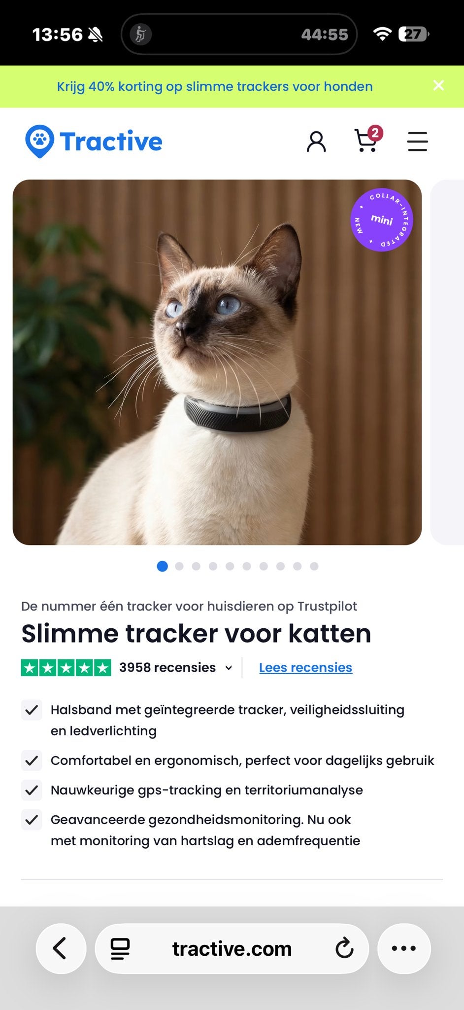 Tractive tracker kat, Ophalen of Verzenden, Nieuw