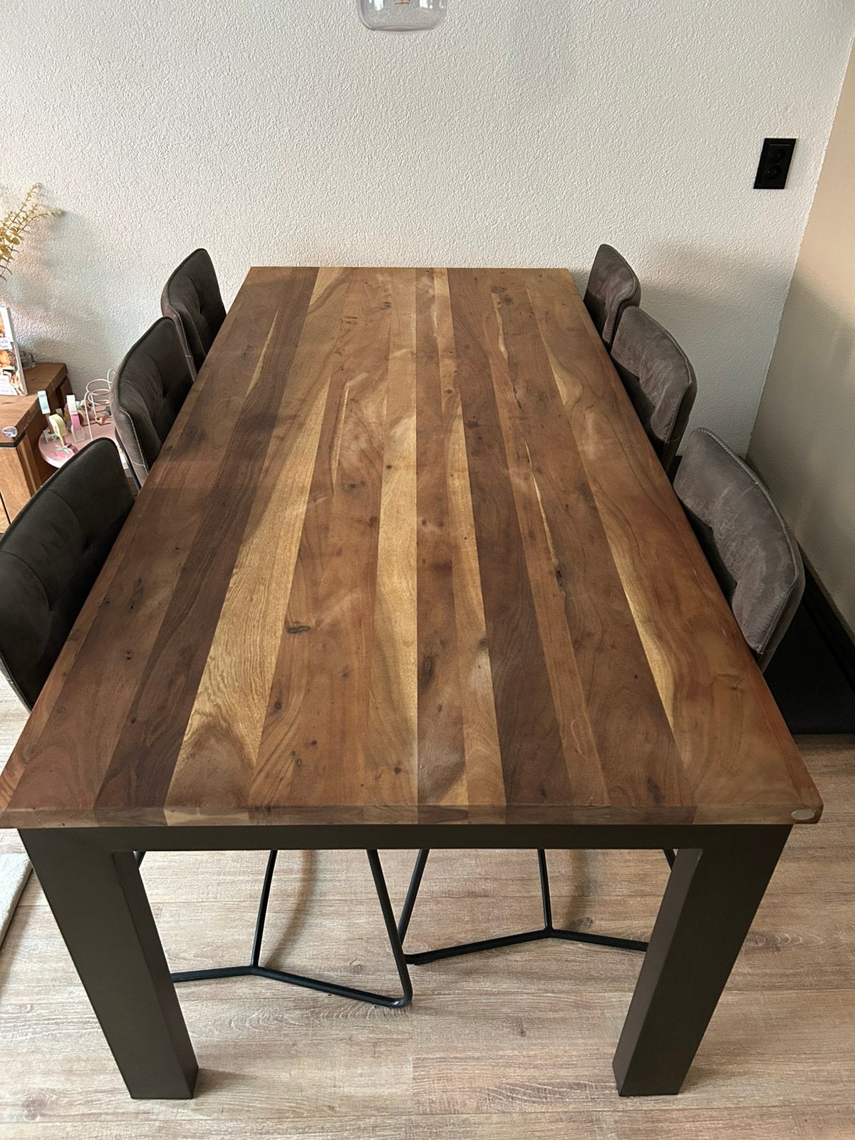 Eettafel Falsier, Henders en Hazel + 6 Julien eetstoelen, Huis en Inrichting, Tafels | Eettafels, Ophalen, Gebruikt, Eikenhout