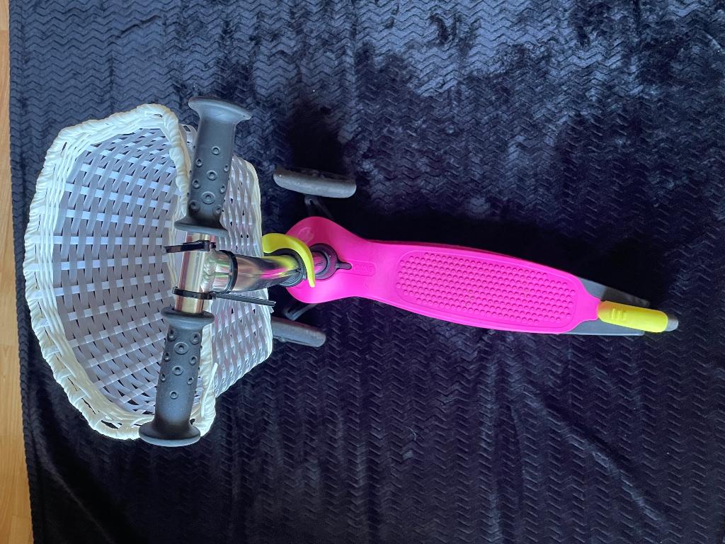Kinderstep roze + mandje, Ophalen, Zo goed als nieuw, Gewone step, Oxelo (Decathlon)