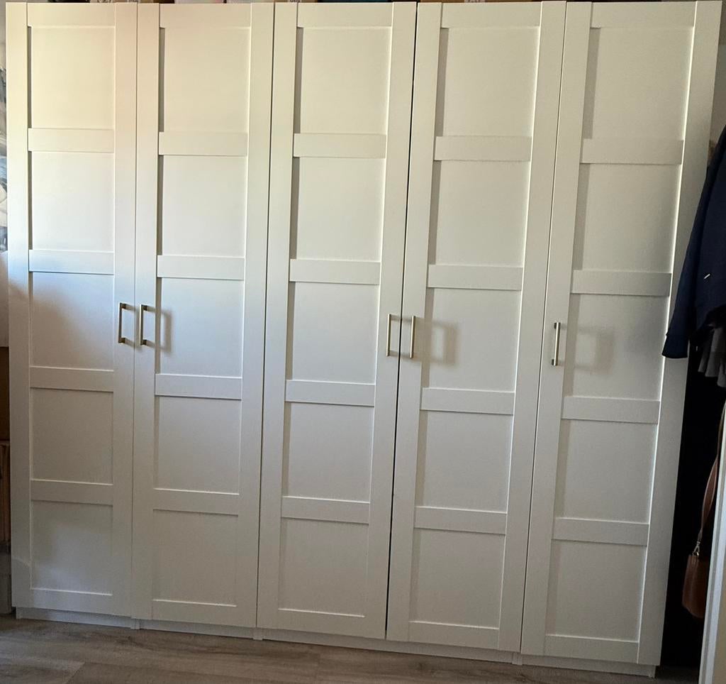 Pax kleding kast / wit / 5 deurs / 250 x 229 x 58 cm, Huis en Inrichting, Kasten | Kledingkasten, Ophalen, Zo goed als nieuw, 50 tot 75 cm