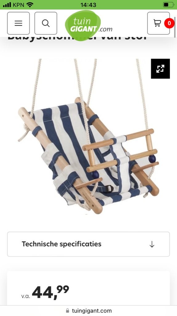 Kinderschommel, Ophalen, Gebruikt, Schommel