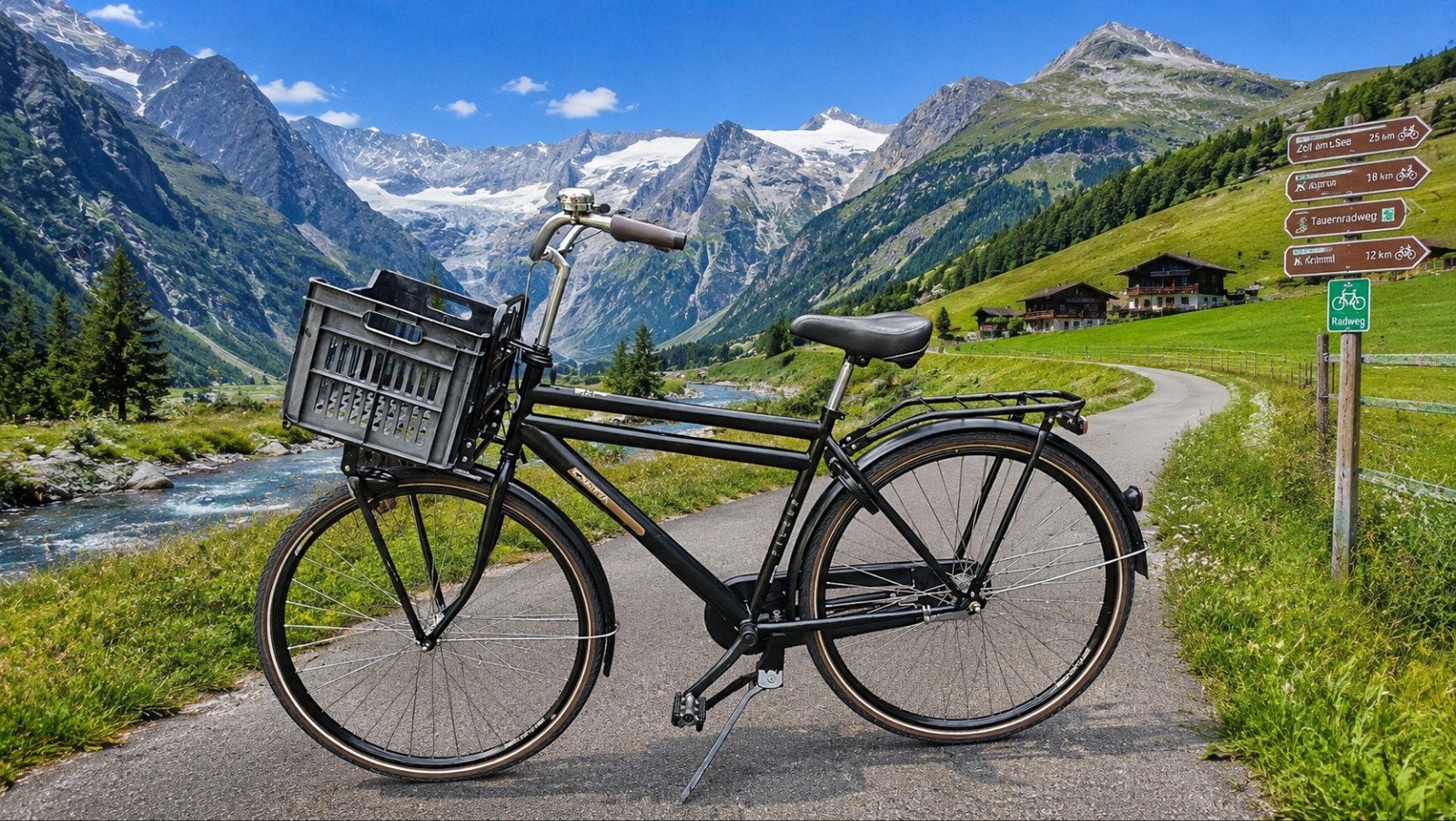 Sparta Pick-Up Classic, jongensfiets matzwart, 28 inch, 49cm, Ophalen