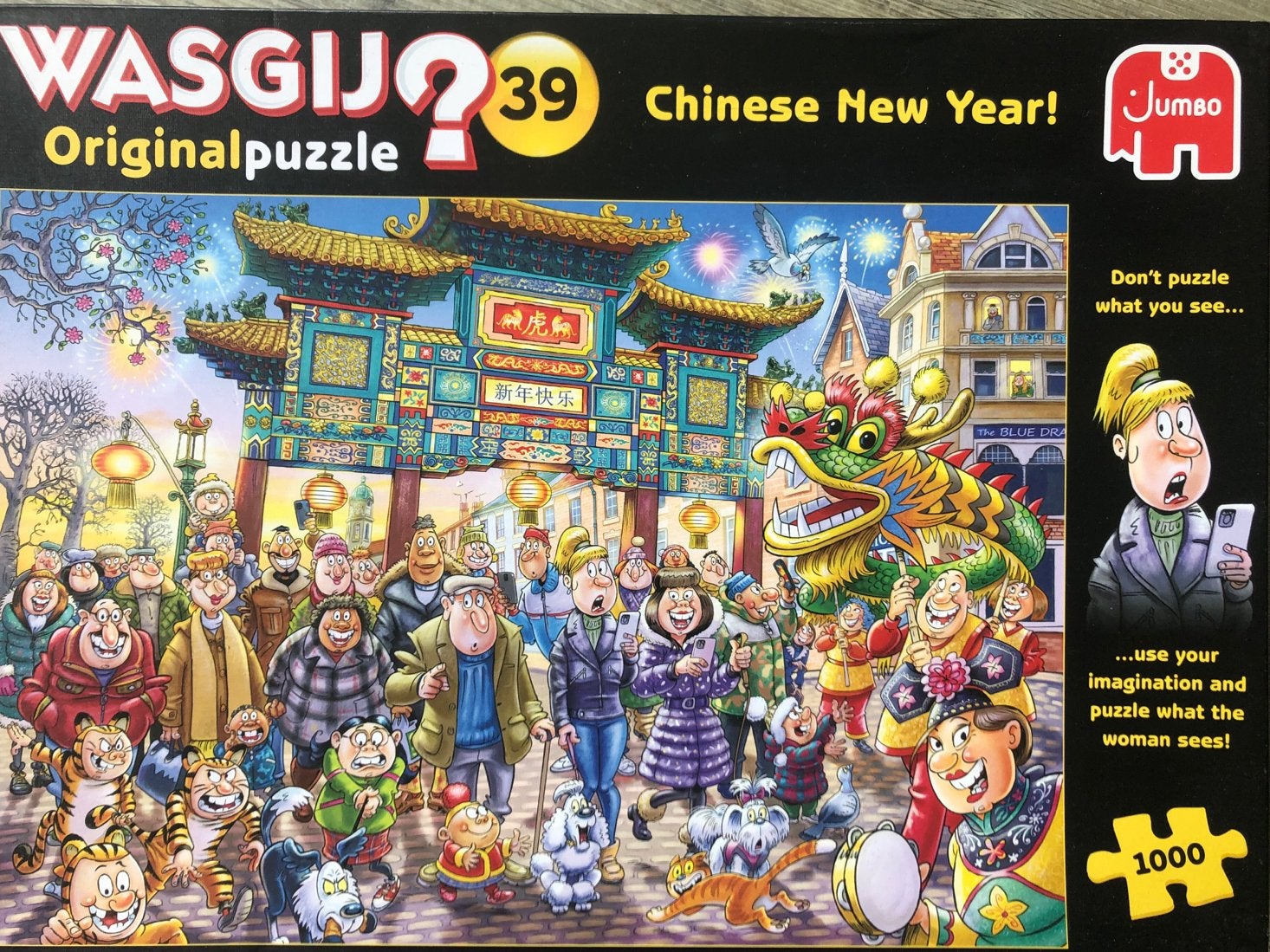 Wasgij Original 39: Chinese New Year! 1000 stukjes, Een of twee spelers, Ophalen of Verzenden, Zo goed als nieuw