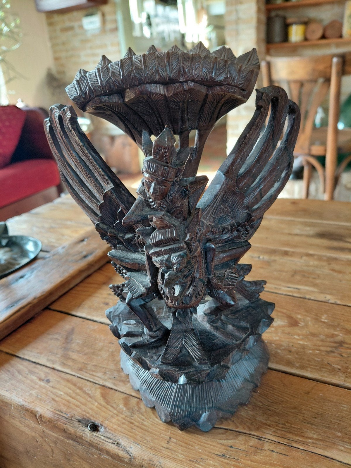 Balinees Houtsnijwerk uit Indonesië.., Ophalen of Verzenden