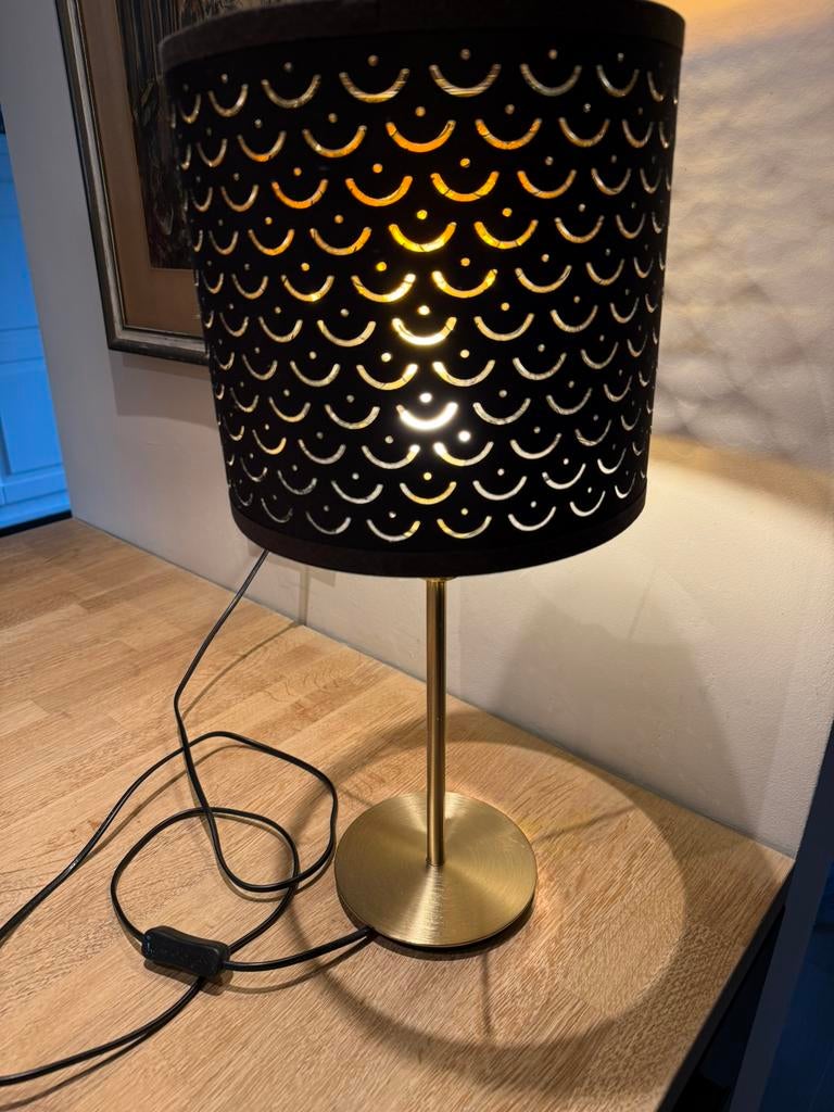Zwart nachtlampje, Huis en Inrichting, Lampen | Tafellampen, Ophalen of Verzenden, Zo goed als nieuw, Minder dan 50 cm