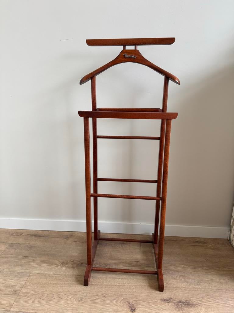 Vintage Bentley Valet Stand - Houten Kledingrek, Ophalen, Zo goed als nieuw, Staande kapstok, 150 tot 200 cm