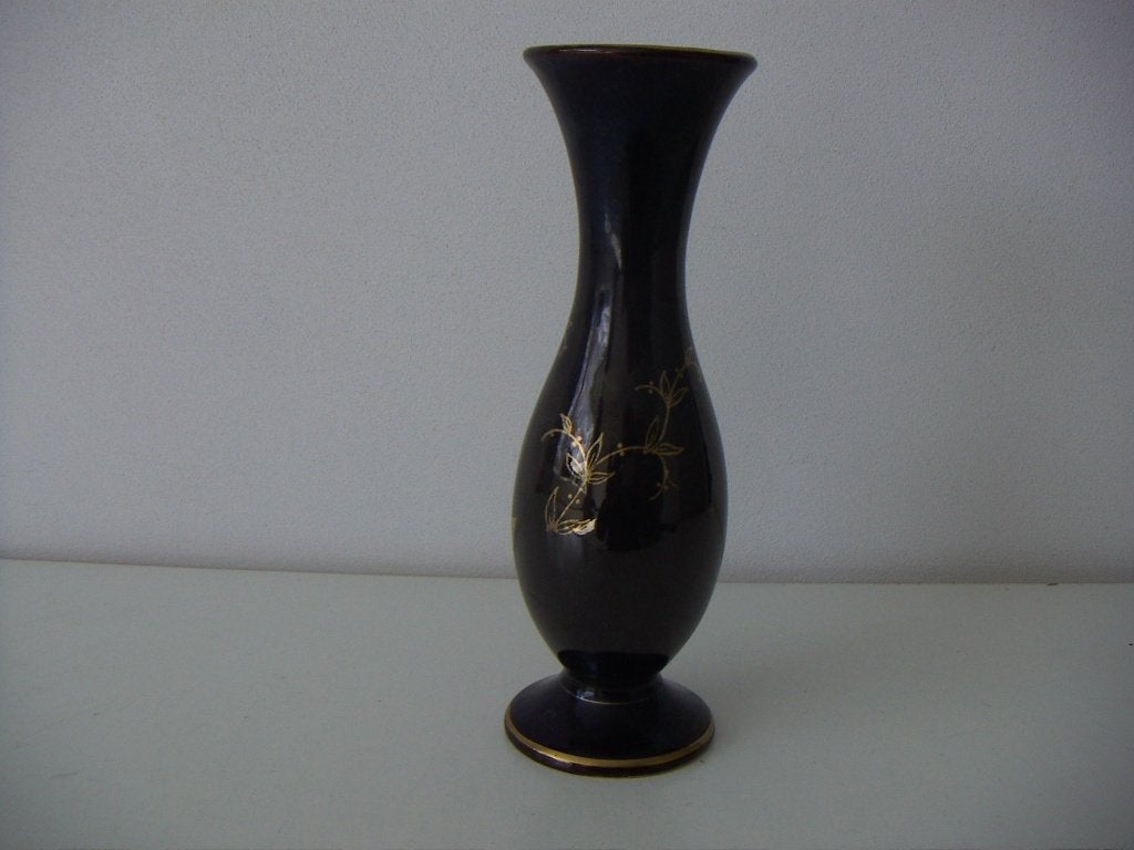 Jasba Duitsland plateel keramiek vaas jr,ca.1960., Ophalen of Verzenden