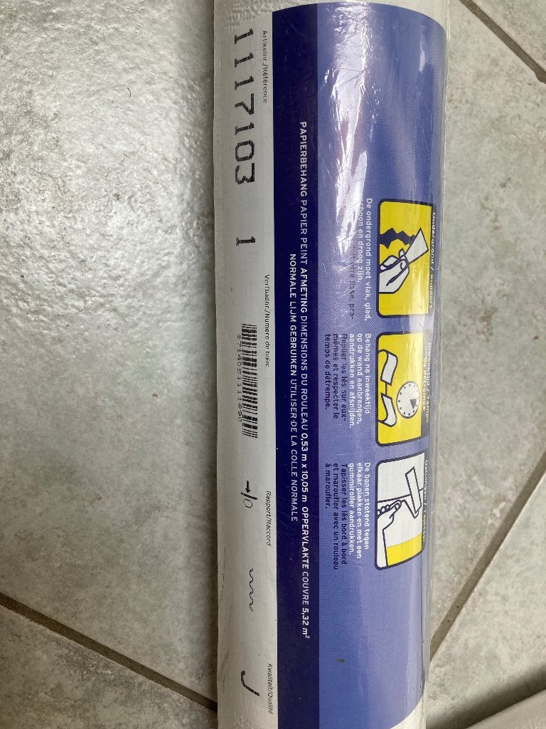 Behangpapier, Ophalen, Wit