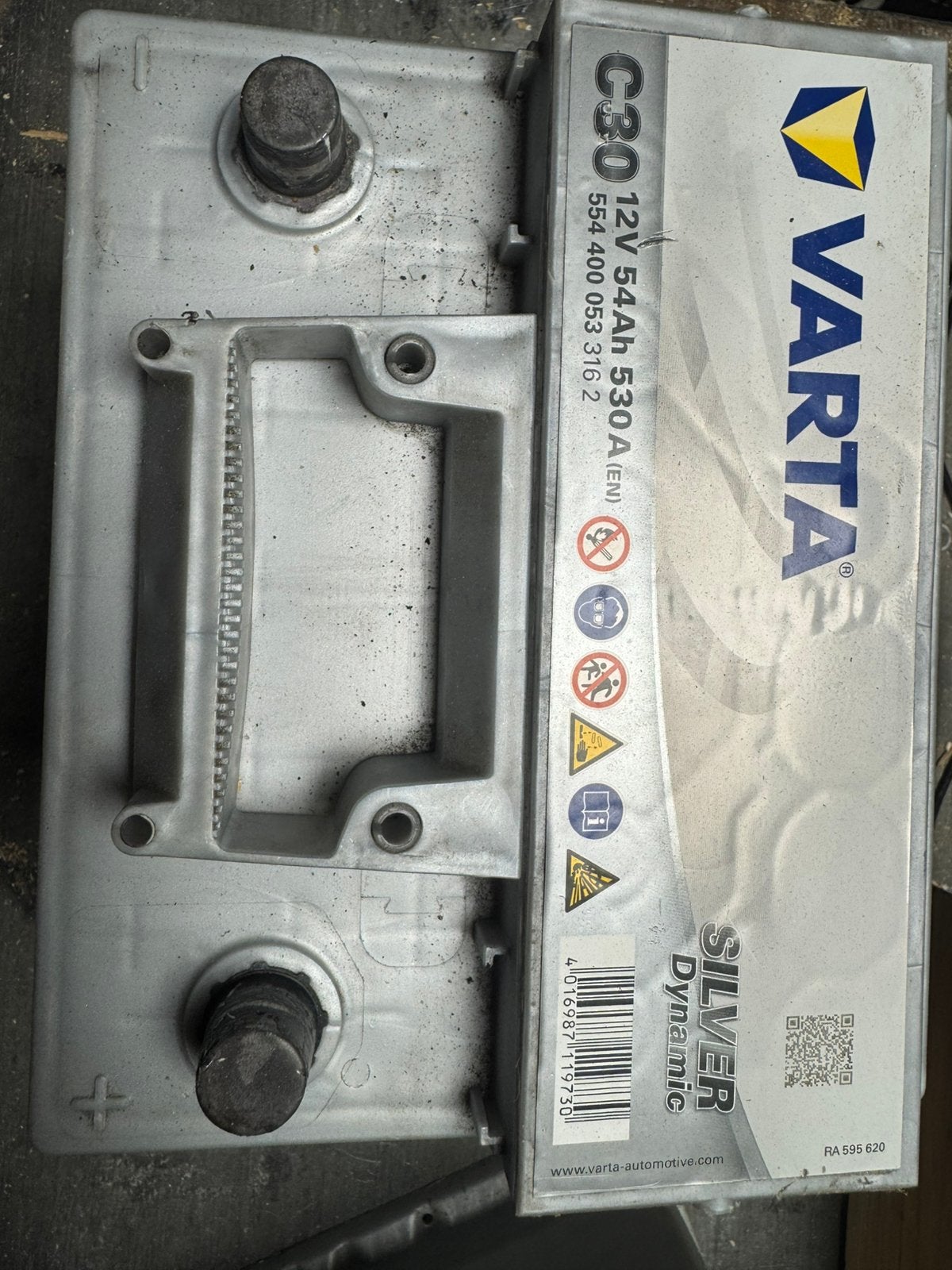 Varta c30 accu 12v 54ah fiat 500, Gebruikt, Fiat