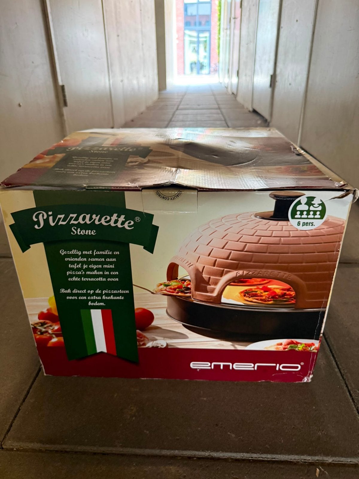 Emerio Pizzarette Stone - Pizzaoven voor 6 personen, Witgoed en Apparatuur, Ovens, Ophalen, Minder dan 45 cm, Overige merken, Pizzaoven