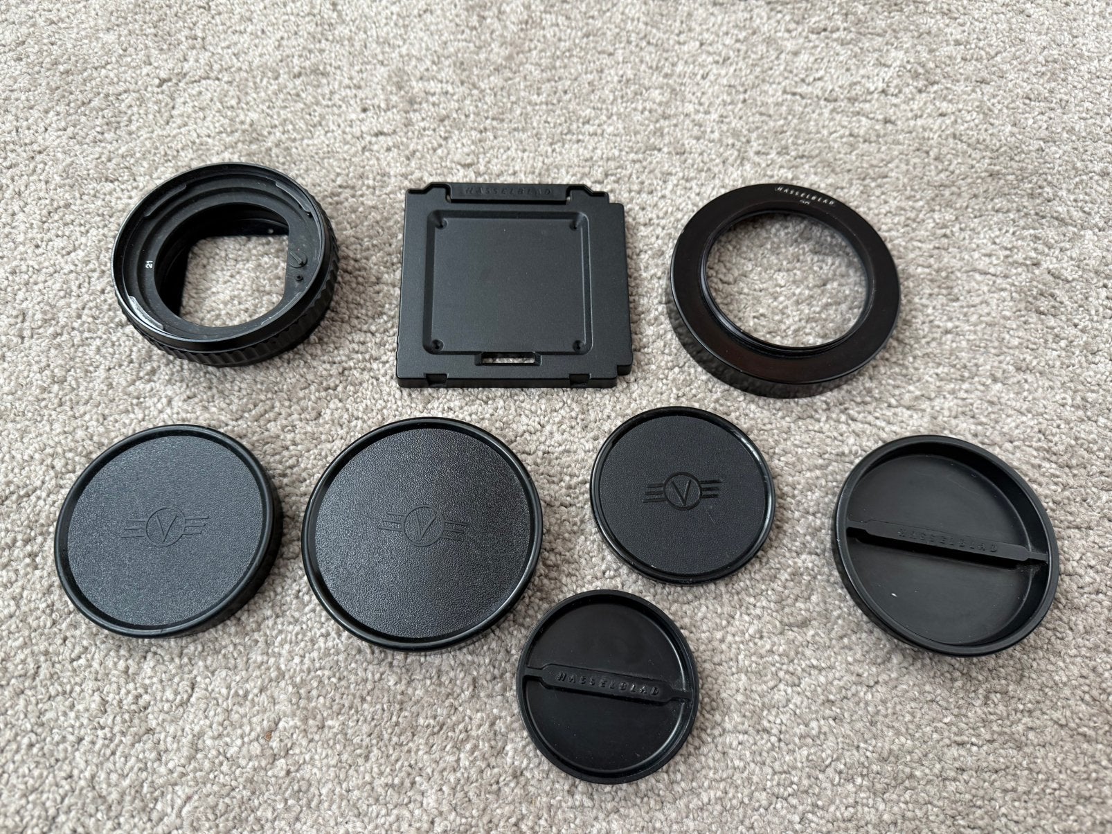 Hasselblad Front Back Body Lens Caps Hood 500 501 503, Ophalen of Verzenden, Gebruikt