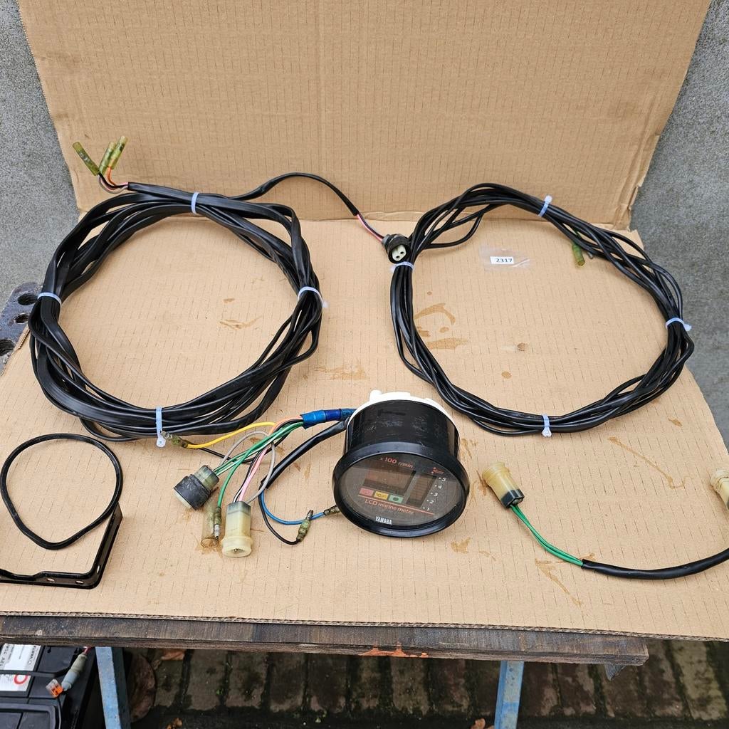 Yamaha tach LCD 2 takt tachometer tacho toerenteller + kabel, Ophalen of Verzenden, Motor en Techniek