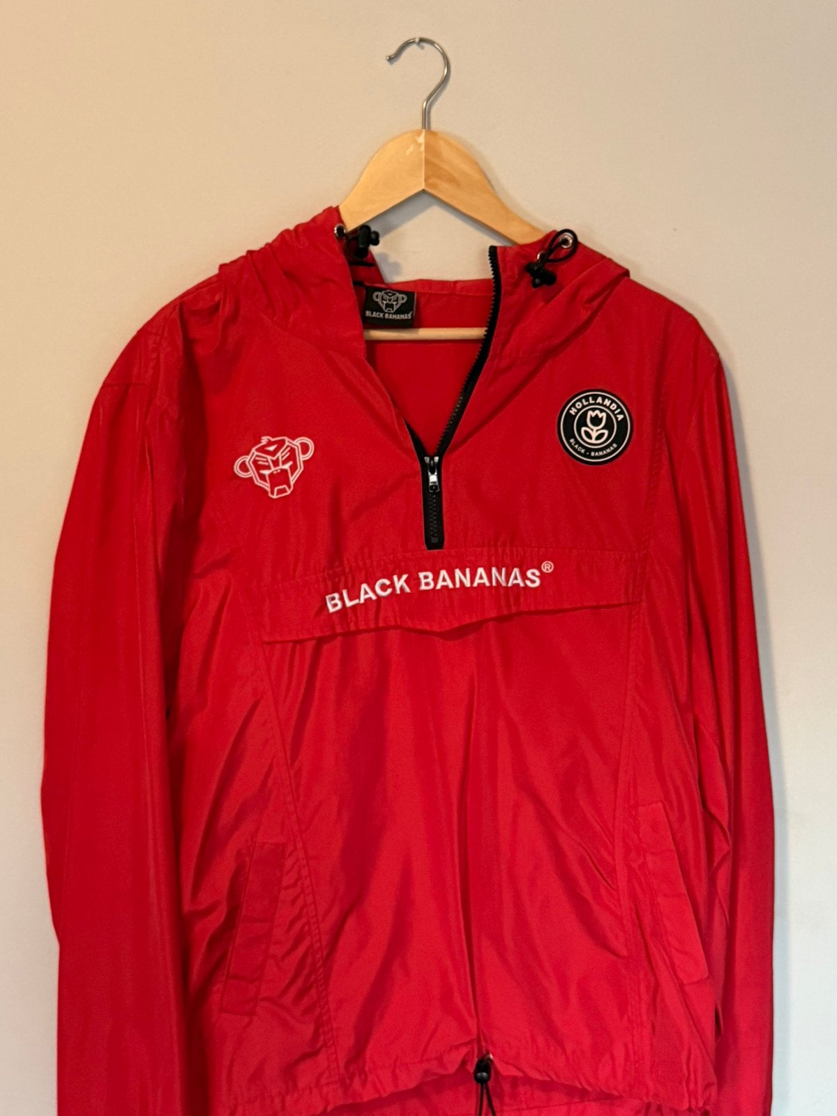 Black Bananas Windbreaker Rood – Maat XL, Ophalen, Maat 56/58 (XL), Zo goed als nieuw, Rood