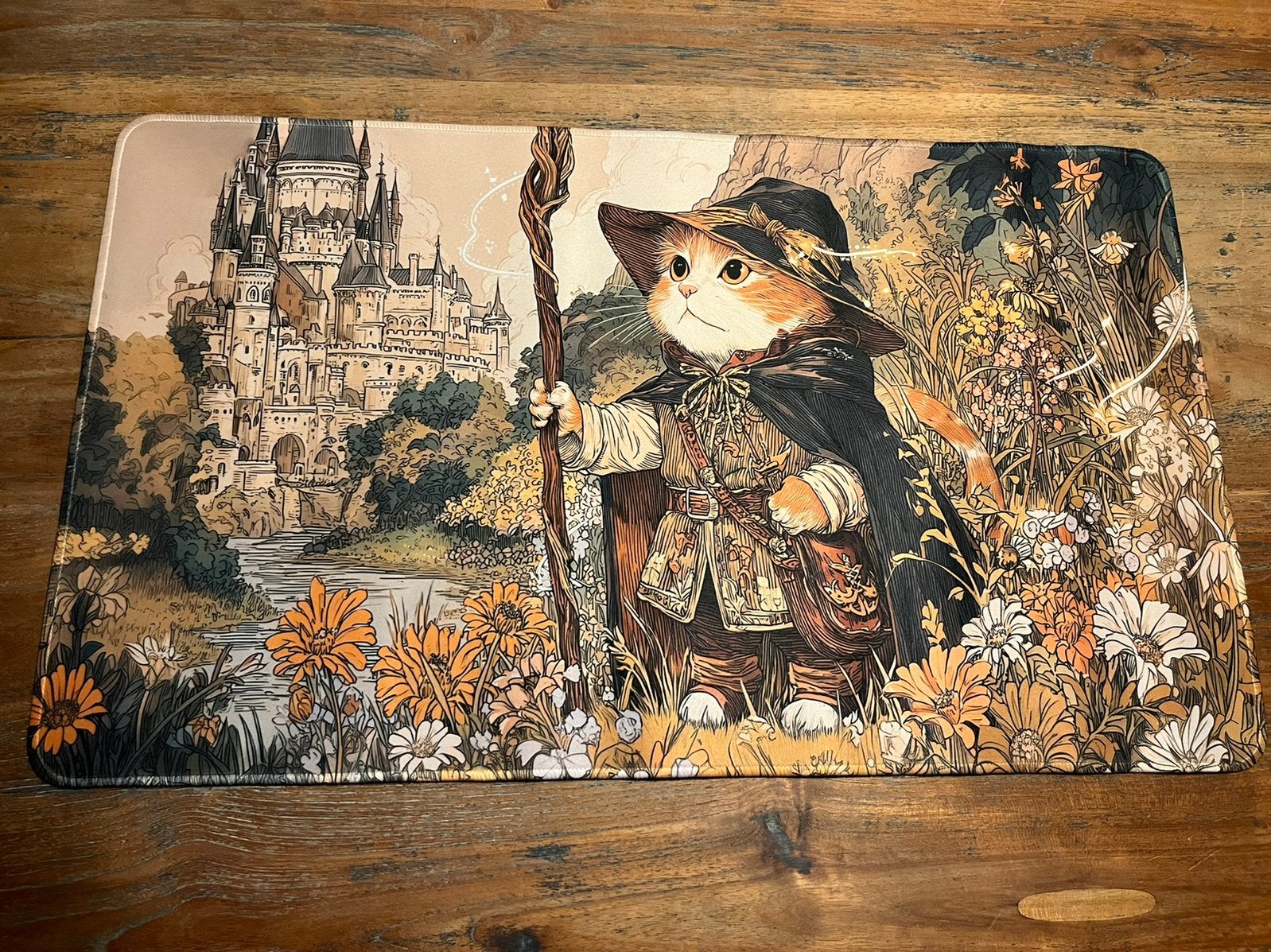 Magic the gathering playmat - medieval cat, Ophalen of Verzenden