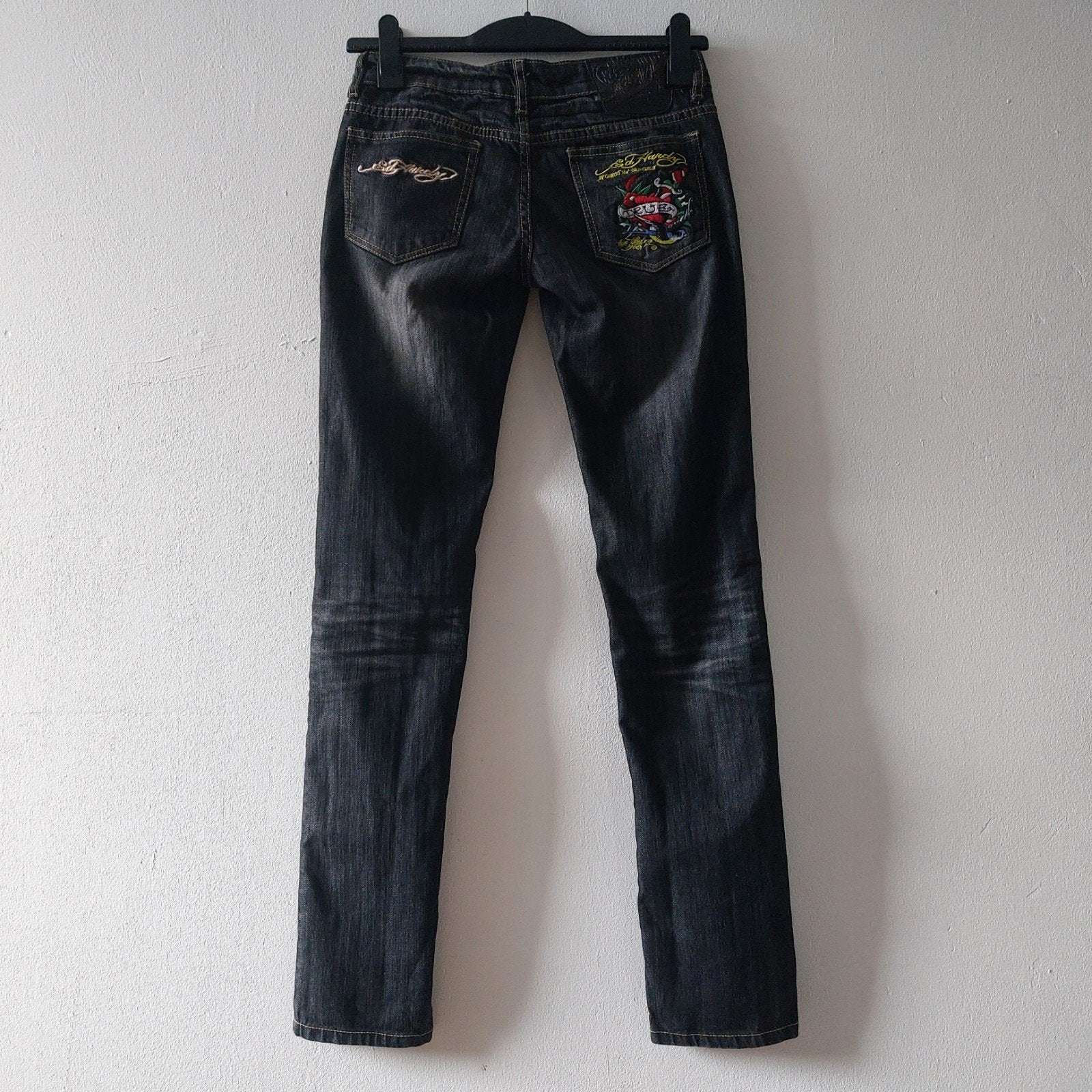 Vintage Y2K Ed Hardy - Christian Audigier low waist jeans, Ed Hardy, Ophalen of Verzenden, Gedragen, W28 - W29 (confectie 36)