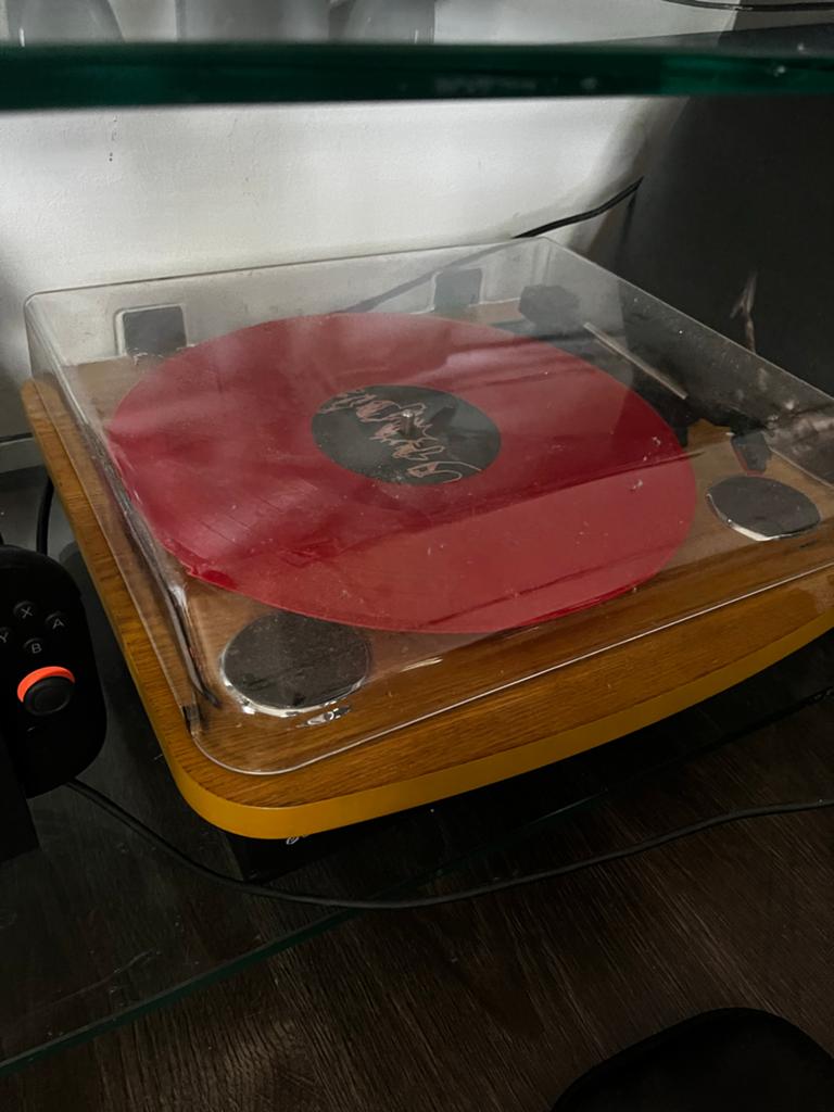 Stijlvolle Platenspeler met Houten Afwerking, Audio, Tv en Foto, Platenspelers, Ophalen, Gebruikt, Platenspeler, Overige merken