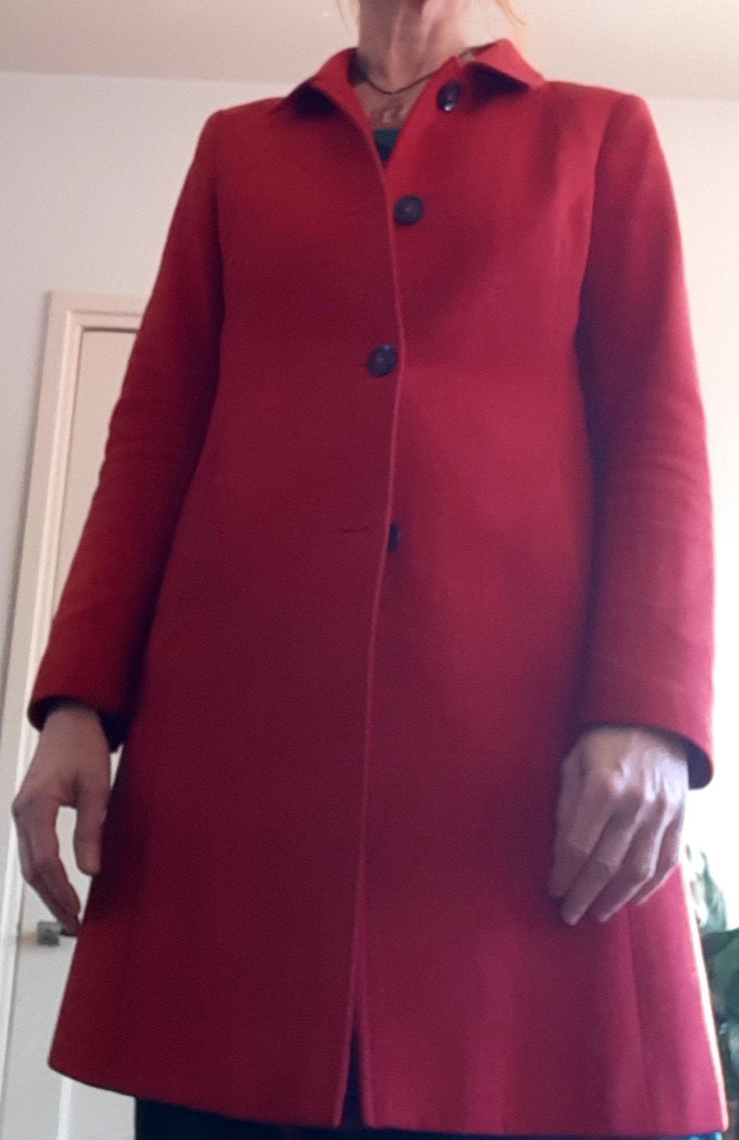 Rode jas merk Benetton gratis, maat M, Ophalen, Gedragen, Rood