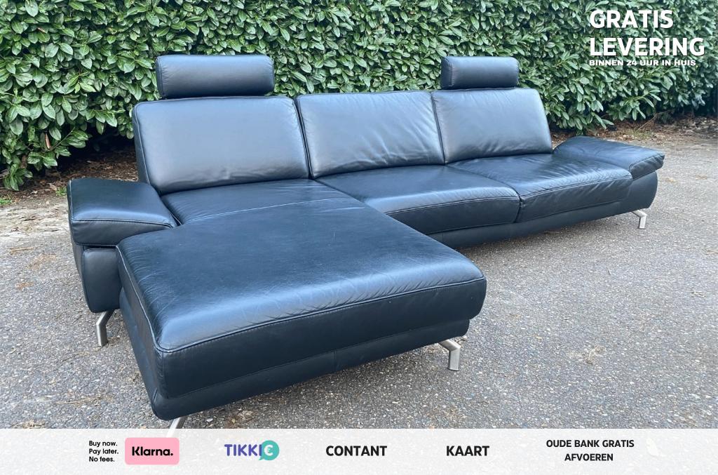 Henders & Hazel Zwarte Hoekbank – Gratis levering NL & BE, Huis en Inrichting, Banken | Bankstellen, 150 tot 200 cm, Hoekbank