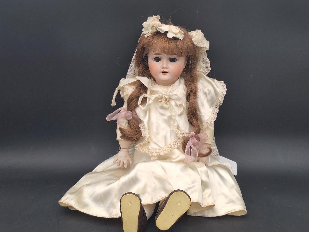 oude porseleinen bruidpop, begin 1900, Antiek en Kunst, Curiosa en Brocante, Ophalen of Verzenden