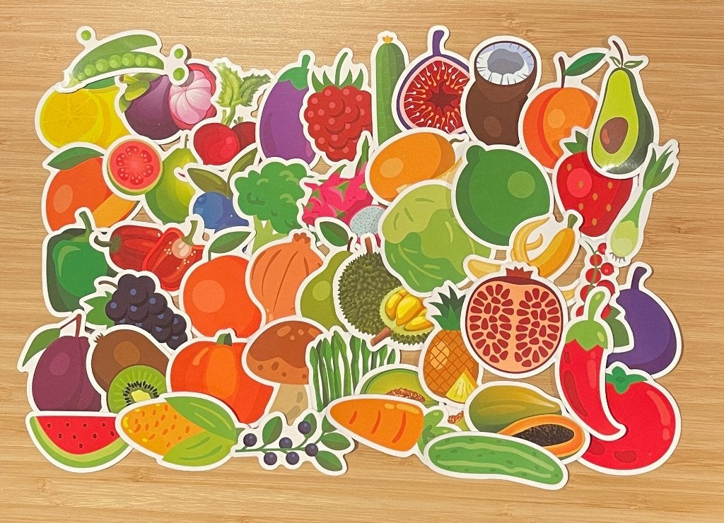 Groente en fruit stickers, Verzenden, Nieuw