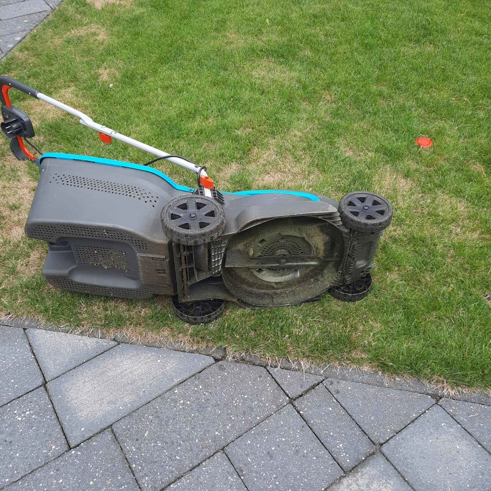 Gardena PowerMax 1200/32 elektrische grasmaaier, Tuin en Terras, Ophalen, Cirkelmaaier, Gebruikt, Elektrische grasmaaier