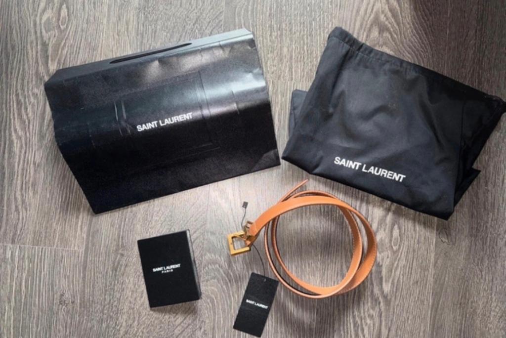 Yves Saint Laurent Riem Bruin 110cm - Nieuw met kaartjes, Kleding | Dames, Riemen en Ceinturen, Ophalen, Nieuw, Bruin, 100 cm of meer