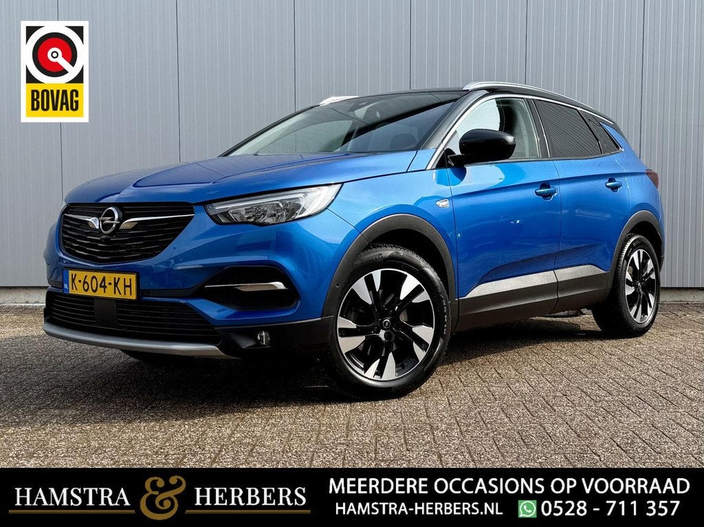 Opel Grandland X 1.2 Turbo Ultimate blauw automaat, Auto's, Opel, Bedrijf, Te koop, Grandland X, 360° camera, ABS, Achteruitrijcamera