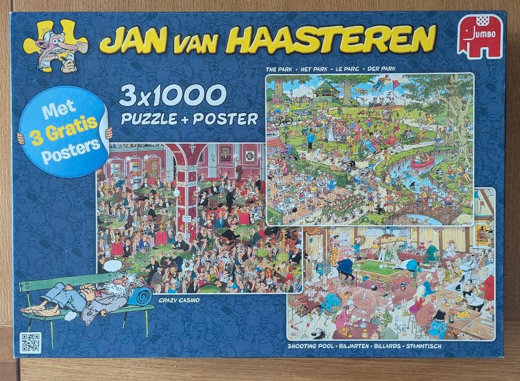 Van Haasteren puzzels 3 x 1000, Ophalen, 500 t/m 1500 stukjes, Zo goed als nieuw, Legpuzzel