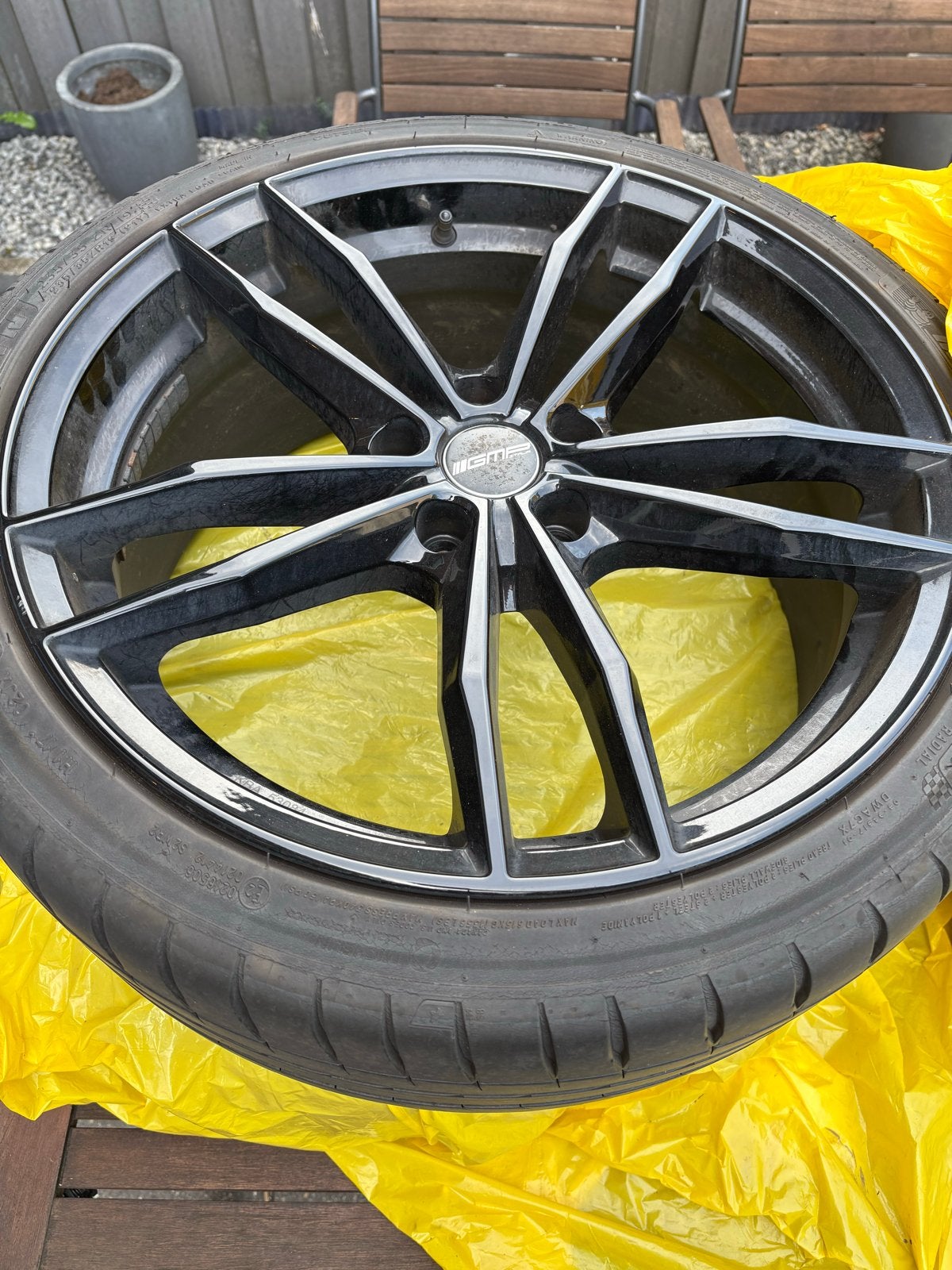 4x GMP velgen + Michelin banden (gebruikt) (Golf 7 GTE maat), Ophalen, Gebruikt, Overige, Banden en Velgen