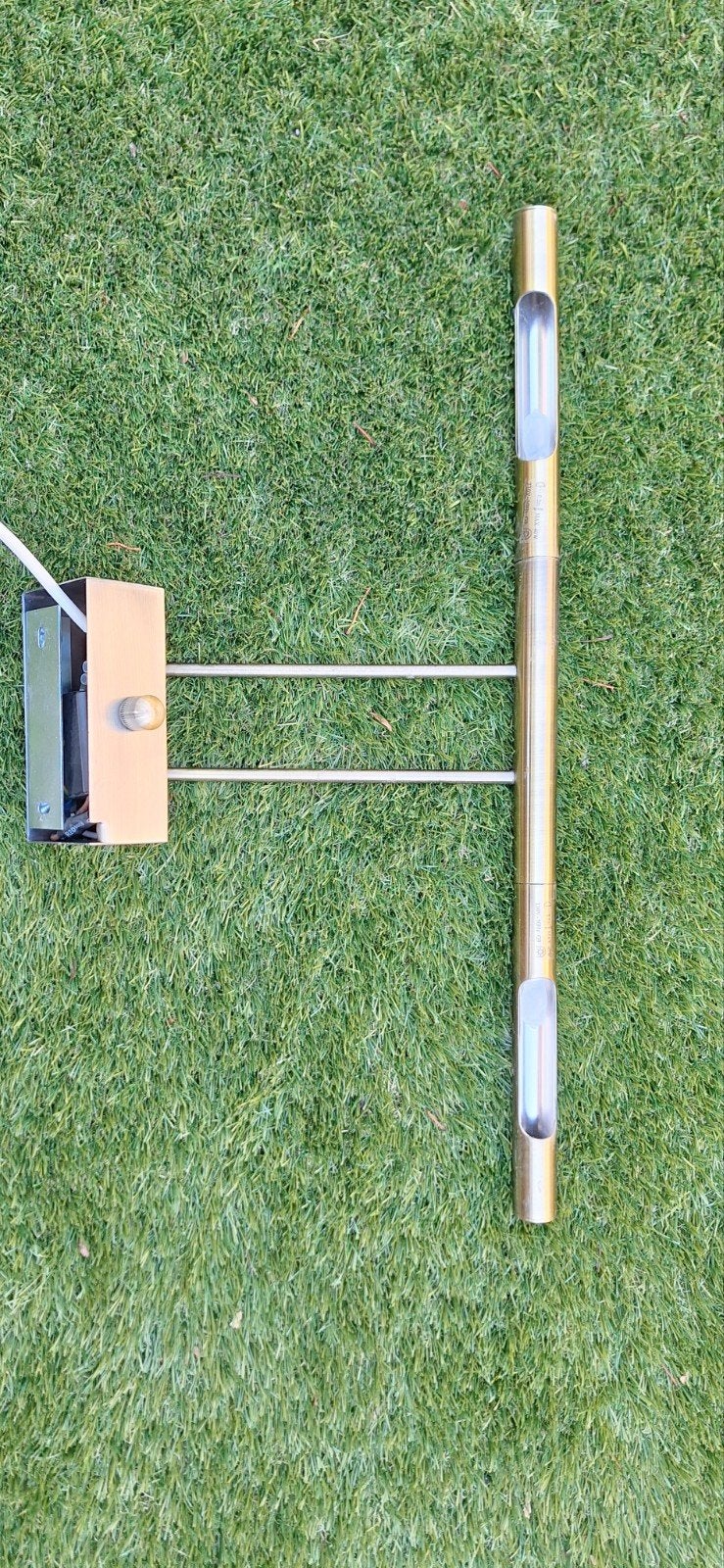 Gouden schilderijlamp - 230V - Max 40W, Ophalen, Gebruikt, Metaal, Goud