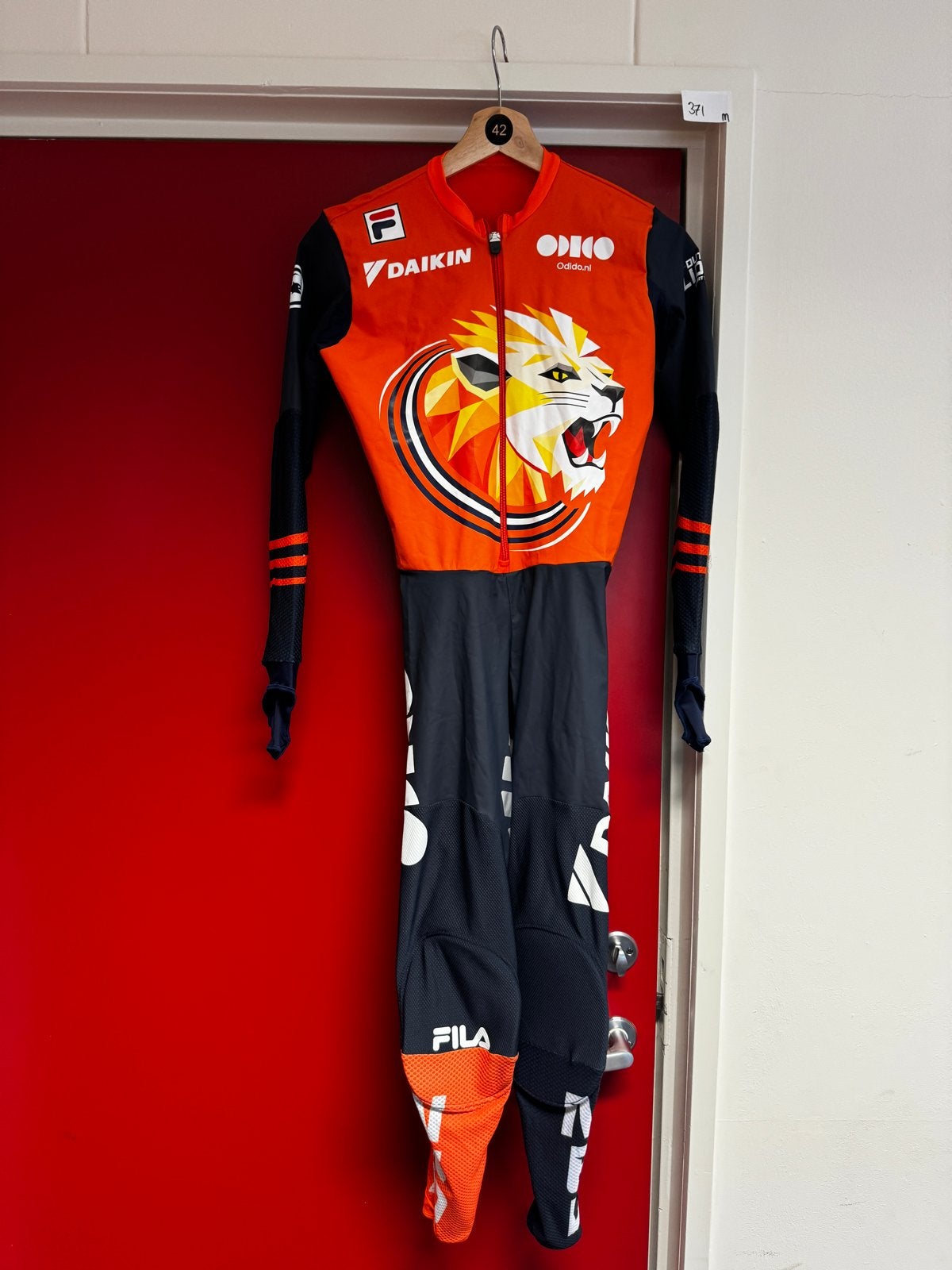 Shorttrack schaatspak maat M rubber - Team NL, Ophalen of Verzenden, Gebruikt, Overige typen, Overige merken