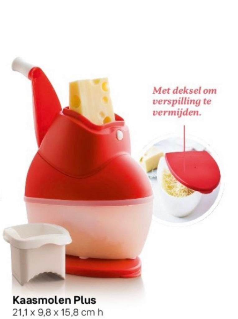 Tupperware Kaasmolen Plus - Rood, Ophalen of Verzenden, Nieuw, Rood, Overige typen