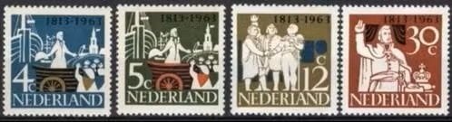 Nederland 1963 - nvph 807-810 - 150 jaar Onafhankelijkheid, Postzegels en Munten, Postzegels | Nederland, Ophalen of Verzenden