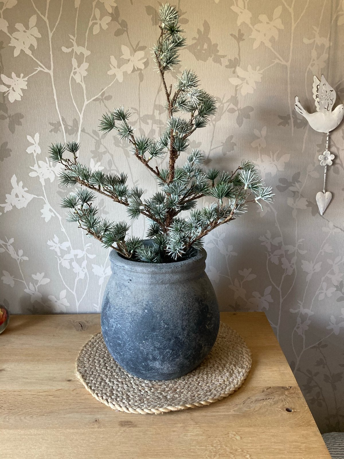 Landelijke pot met kerstboompje, Ophalen