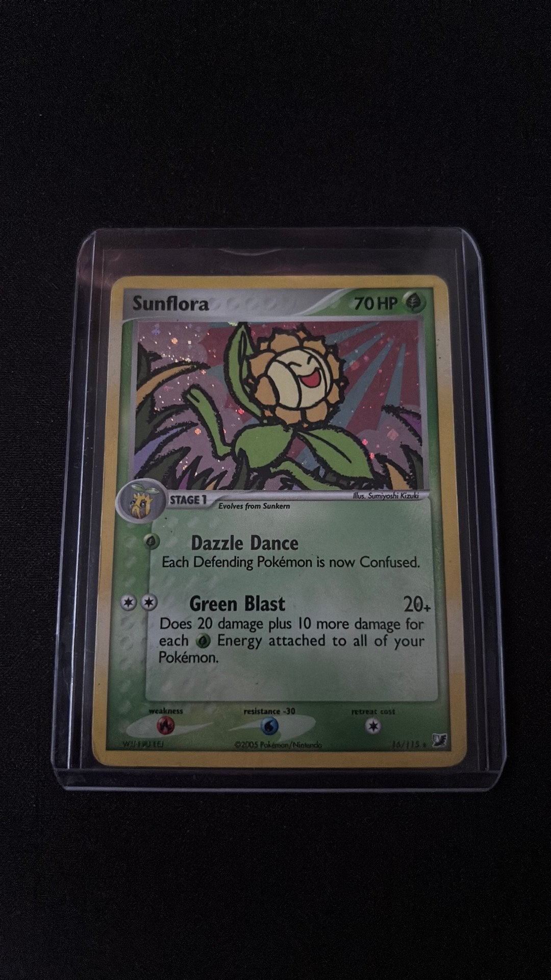Pokémon Sunflora #16 - 2005, Ophalen of Verzenden, Zo goed als nieuw, Losse kaart, Foil