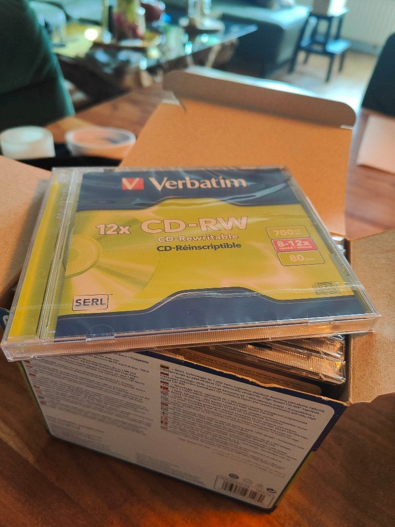 NIEUW : VERBATIM CD-RW disks 10 per doos, Ophalen, Herschrijfbaar, Cd, Nieuw