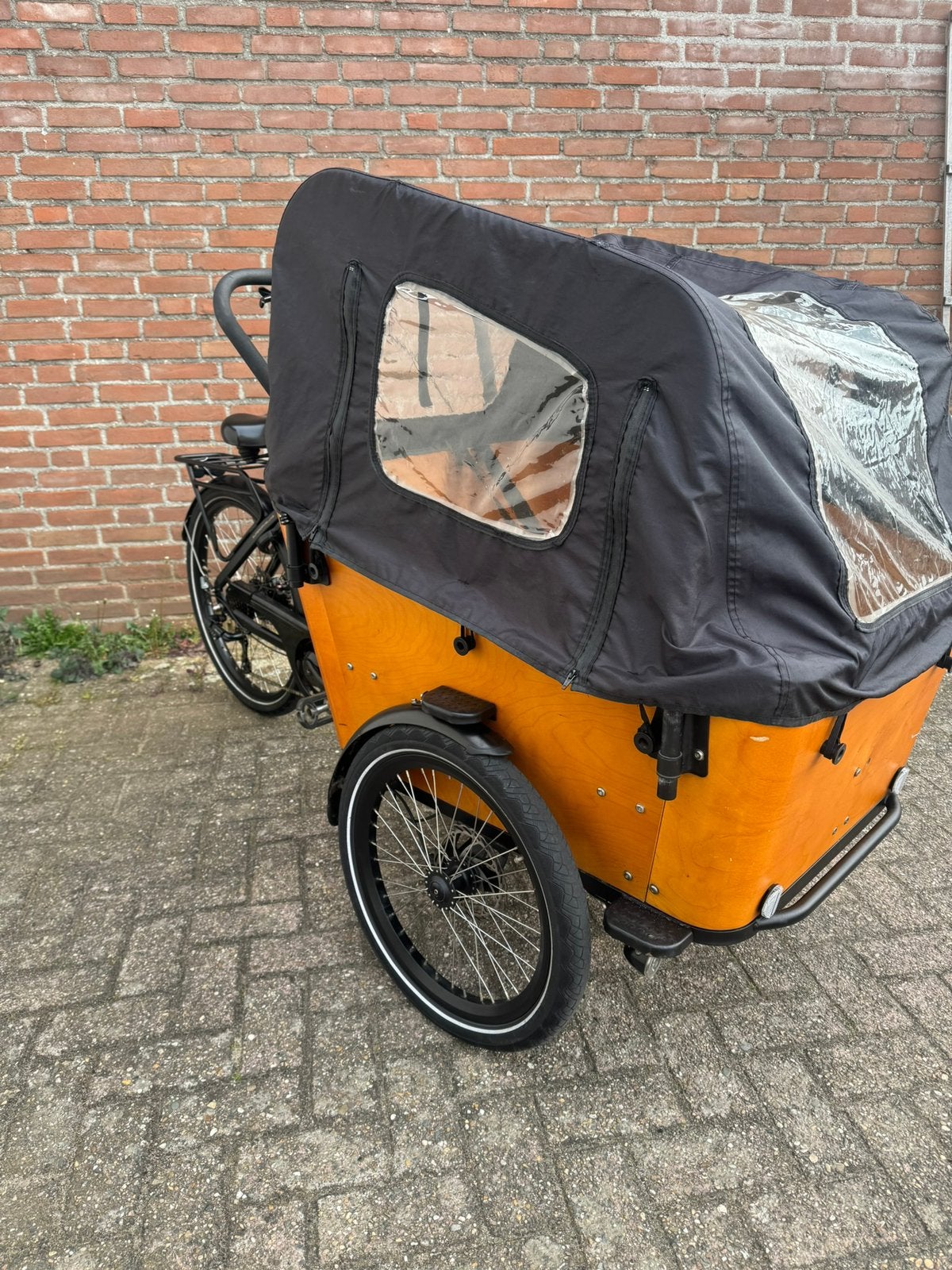 elektrische bakfiets Vogue Superior Deluxe in mooie staat, 4 kinderen of meer, Gebruikt, Huif, Schijfrem