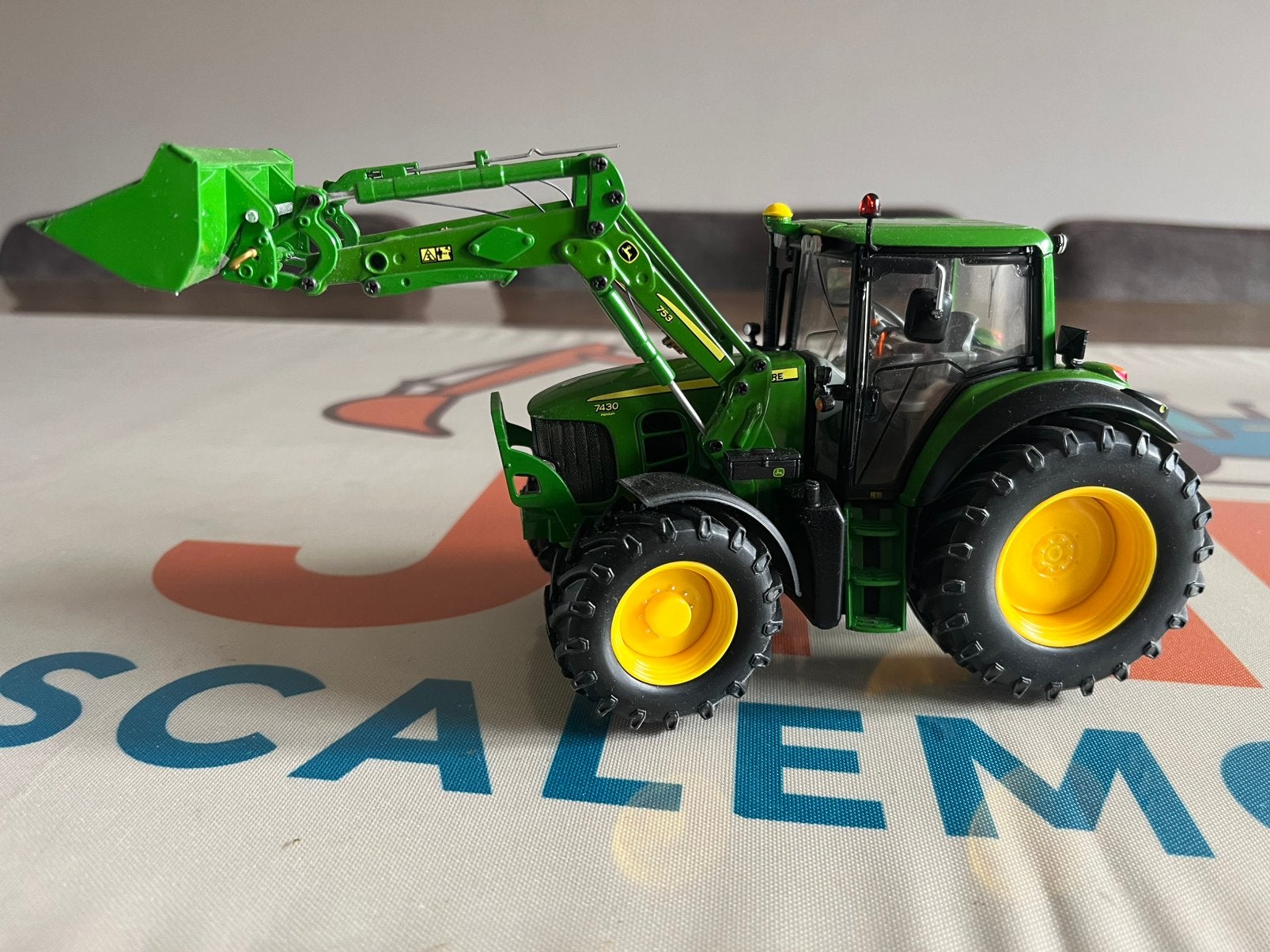 John Deere 7430 tractor met frontlader 753 Wiking, Ophalen of Verzenden, Zo goed als nieuw, Tractor of Landbouw, Overige merken